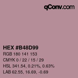 Color code: HEX #B48D99 | qconv.com