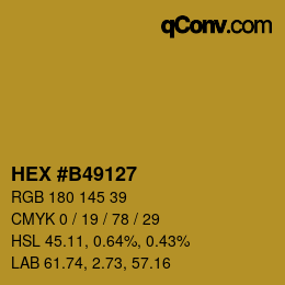 Color code: HEX #B49127 | qconv.com