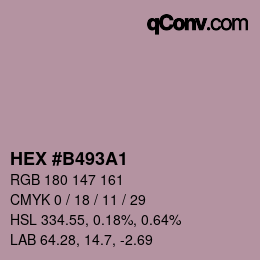 Color code: HEX #B493A1 | qconv.com