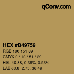 Color code: HEX #B49759 | qconv.com