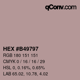 Color code: HEX #B49797 | qconv.com