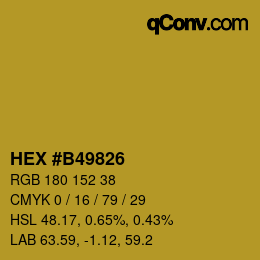 Color code: HEX #B49826 | qconv.com