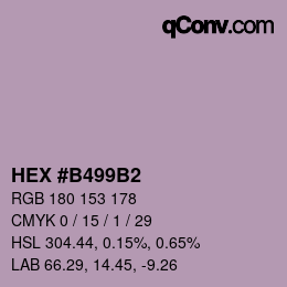 颜色代码: HEX #B499B2 | qconv.com