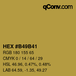 Color code: HEX #B49B41 | qconv.com