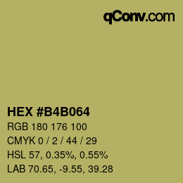 Color code: HEX #B4B064 | qconv.com