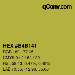 Color code: HEX #B4B141 | qconv.com