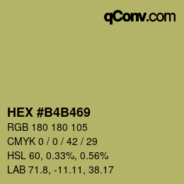 Color code: HEX #B4B469 | qconv.com