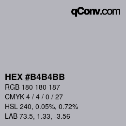 Código de color: HEX #B4B4BB | qconv.com