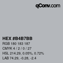 Código de color: HEX #B4B7BB | qconv.com