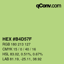 カラーコード: HEX #B4D57F | qconv.com