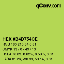 Farbcode: HEX #B4D754CE | qconv.com