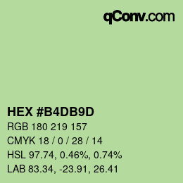 カラーコード: HEX #B4DB9D | qconv.com