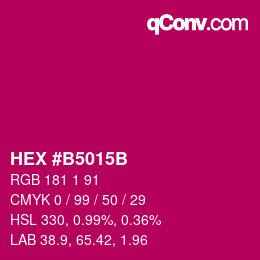 Color code: HEX #B5015B | qconv.com
