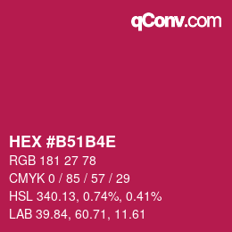 Color code: HEX #B51B4E | qconv.com
