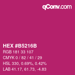 Color code: HEX #B5216B | qconv.com