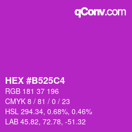Color code: HEX #B525C4 | qconv.com