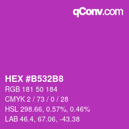 Color code: HEX #B532B8 | qconv.com