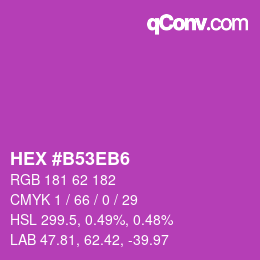 Color code: HEX #B53EB6 | qconv.com