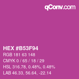 Color code: HEX #B53F94 | qconv.com