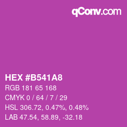 カラーコード: HEX #B541A8 | qconv.com