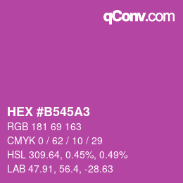 Código de color: HEX #B545A3 | qconv.com