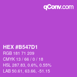 Color code: HEX #B547D1 | qconv.com