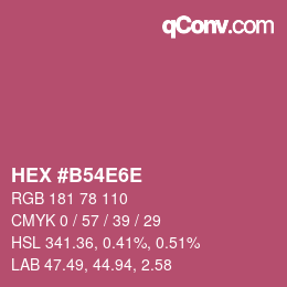 Farbcode: HEX #B54E6E | qconv.com