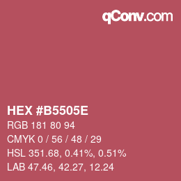 Color code: HEX #B5505E | qconv.com