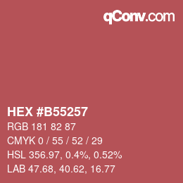 Color code: HEX #B55257 | qconv.com
