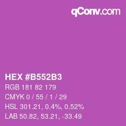Código de color: HEX #B552B3 | qconv.com