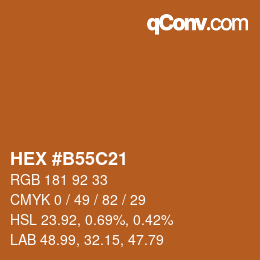 Color code: HEX #B55C21 | qconv.com