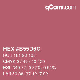 Color code: HEX #B55D6C | qconv.com