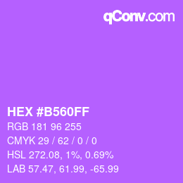 Color code: HEX #B560FF | qconv.com