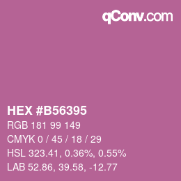 カラーコード: HEX #B56395 | qconv.com