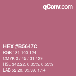 Color code: HEX #B5647C | qconv.com