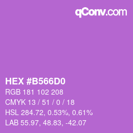 Color code: HEX #B566D0 | qconv.com