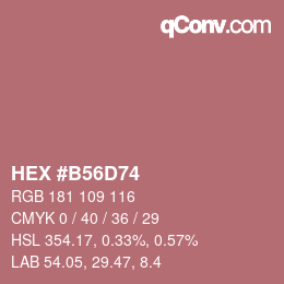 Color code: HEX #B56D74 | qconv.com