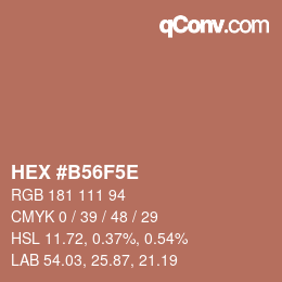 Color code: HEX #B56F5E | qconv.com