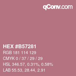 Farbcode: HEX #B57281 | qconv.com