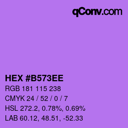 Color code: HEX #B573EE | qconv.com
