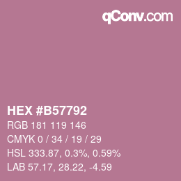 Color code: HEX #B57792 | qconv.com