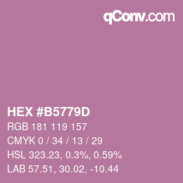 Color code: HEX #B5779D | qconv.com