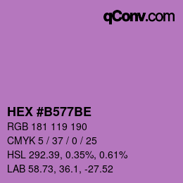 Color code: HEX #B577BE | qconv.com