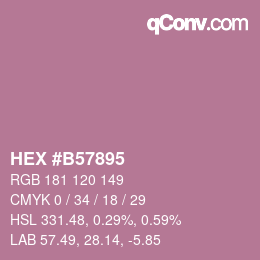 Farbcode: HEX #B57895 | qconv.com