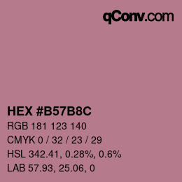 Color code: HEX #B57B8C | qconv.com