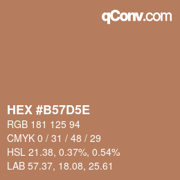 Color code: HEX #B57D5E | qconv.com