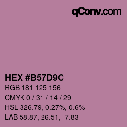 Color code: HEX #B57D9C | qconv.com