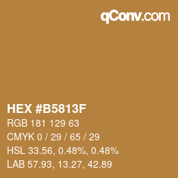 Color code: HEX #B5813F | qconv.com
