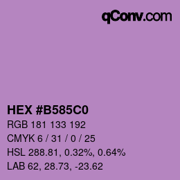 カラーコード: HEX #B585C0 | qconv.com
