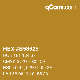 Color code: HEX #B58625 | qconv.com